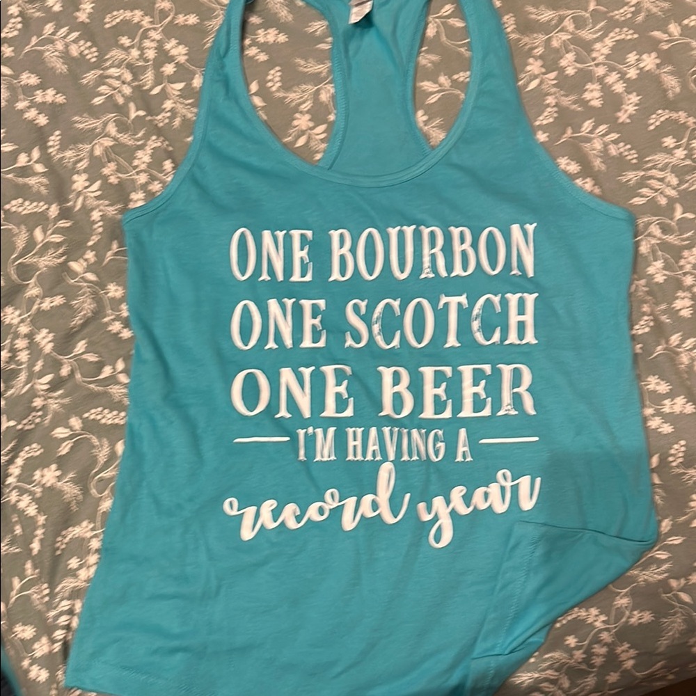 Next Level Apparel Blue Backless Tank Top